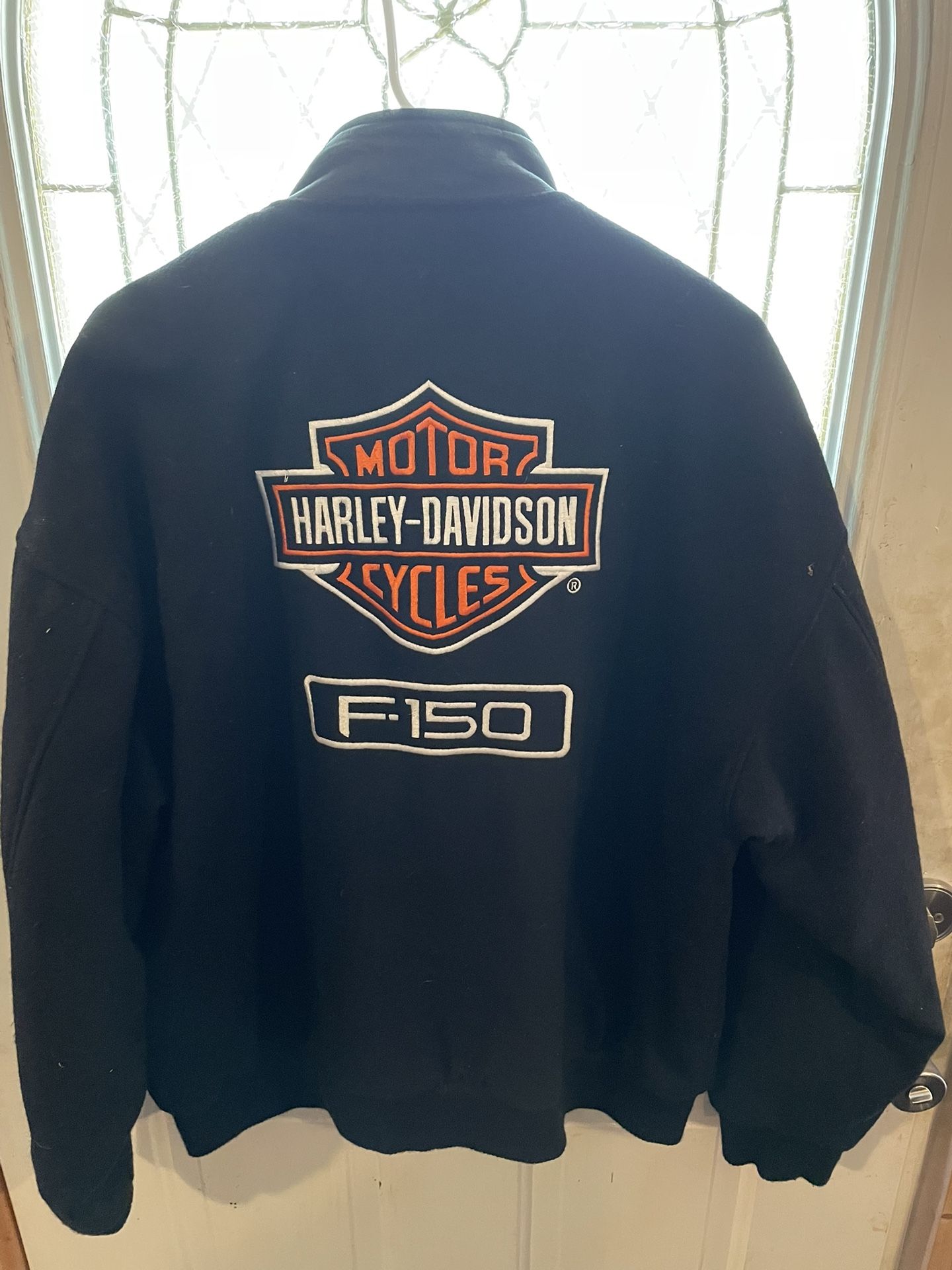 Harley Davidson F150 Varsity Jacket Leather Collar Embroidered