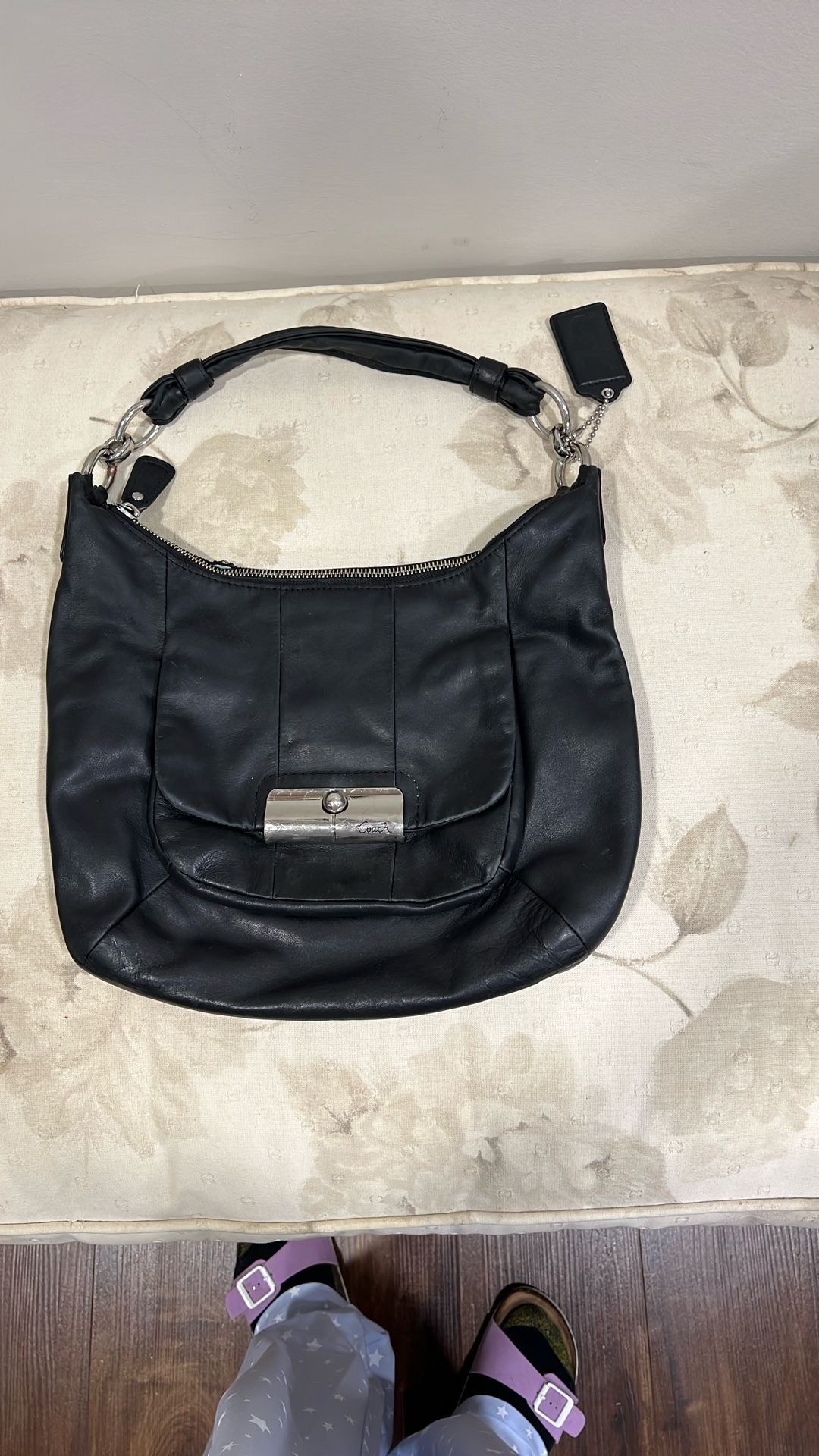 Coach Kristin Black Leather Shoulder Bag Style 16808