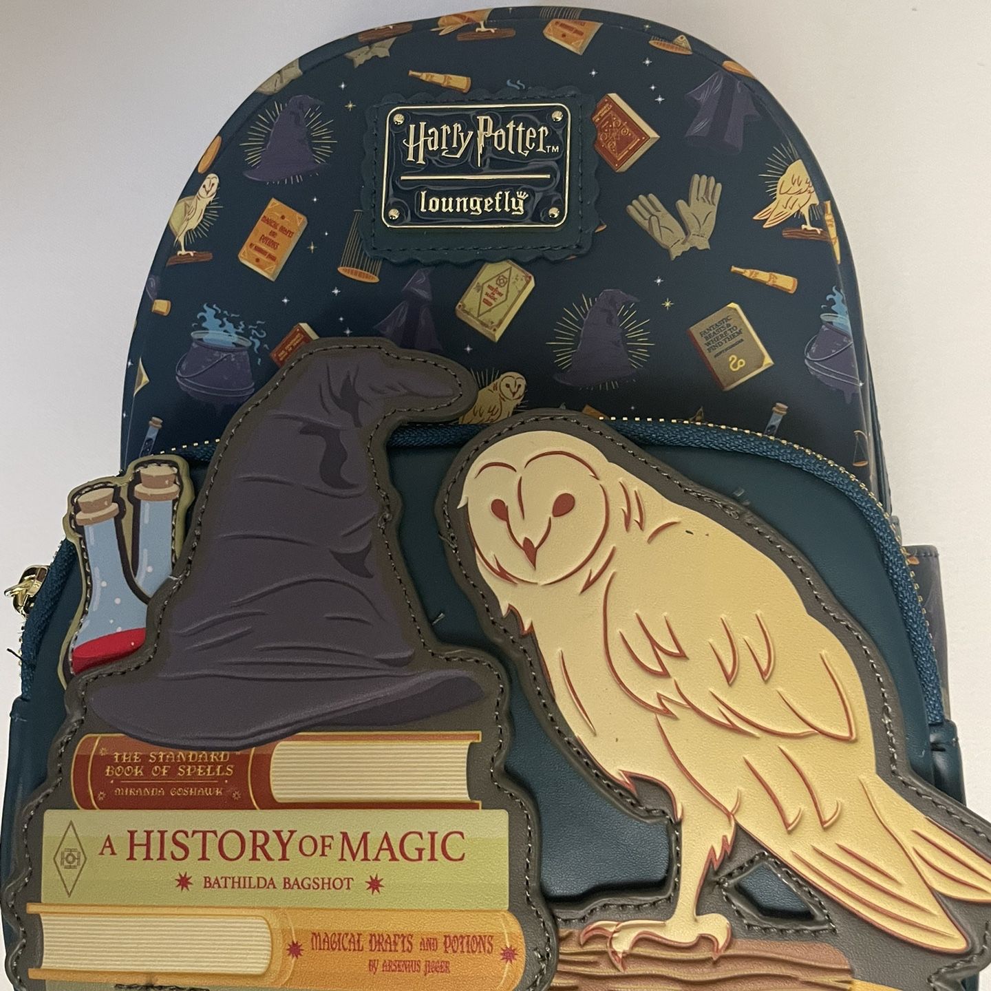 Harry Potter Loungefly Diagon Alley Sorting Hat Hedwig Mini Backpack online Bag NWT