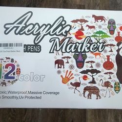 12 Color Acrylic  Marker Set