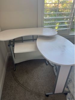 Rotating Computer Desk, Modern Corner Desk Office Study Workstation