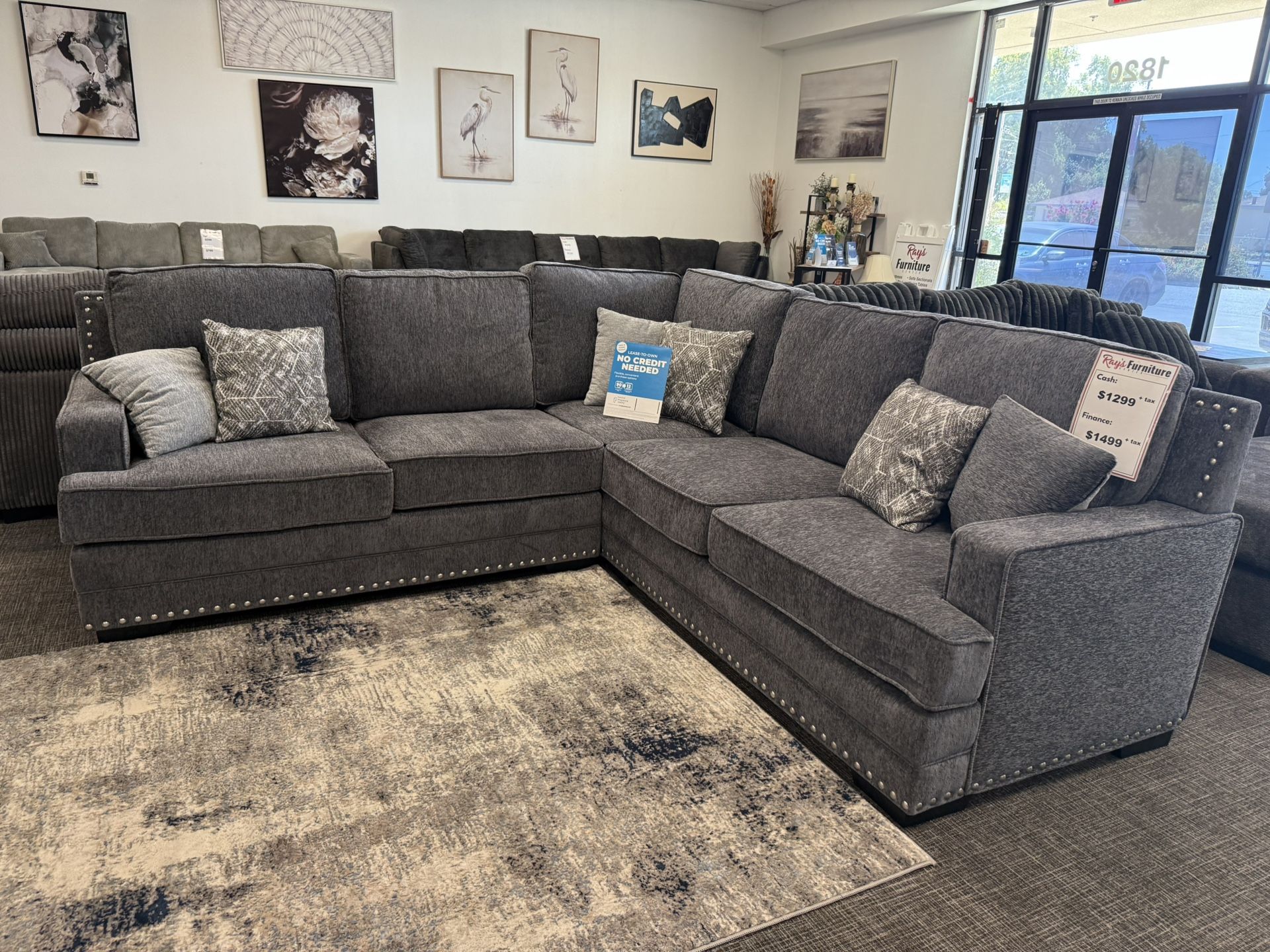 π₯ Modern Gray Sectional Sofa Set β Only $1299!