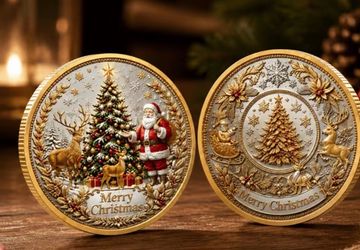 🎄 2D Merry Christmas Collectible Commemorative Coin 🎅