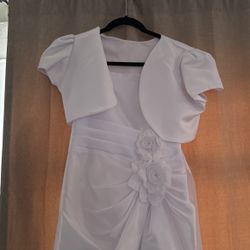 First Communion Dress With Vest And Vail