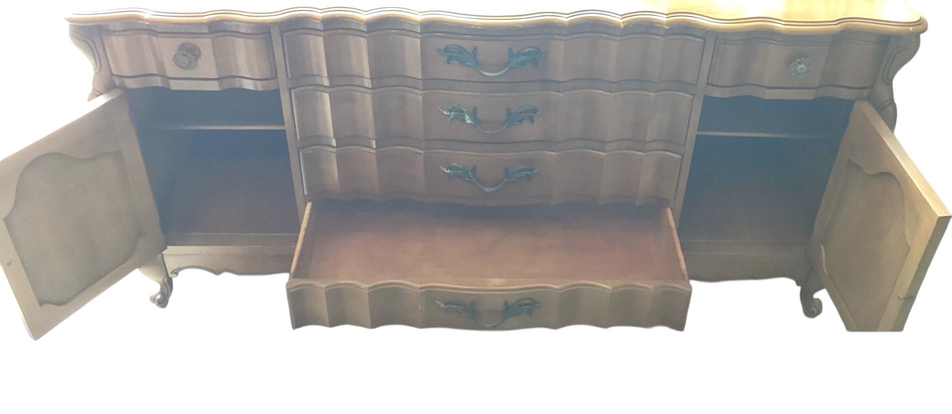 Mid-Century Provincial Buffet – Solid Wood