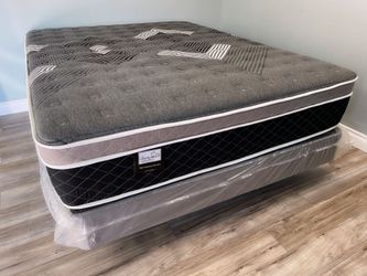Full Oasis Thermal Comfort Europillow Top 12inch Mattress And Boxspring