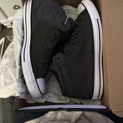 CONVERSE MENS CHUCK TAYLOR ALL STAR HIGH STREET MID SNEAKER CANVAS GRAY GREY