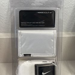 NikeGolf Trifold Wallet And Web Belt Set 