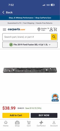 Replacement Radiator Support Lower Crossmember, Lower Tie Bar, 1.5L/2.0L/2.5L Engines