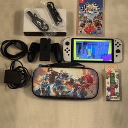Nintendo Switch Oled  Bundle – Console + Accessories + Game