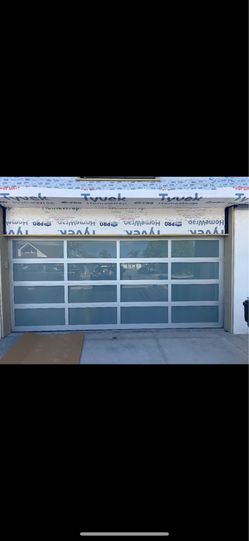 Garage door glass