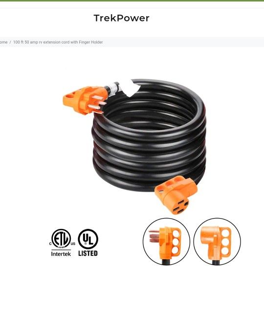 50 Amp extension 100 ft coŕd