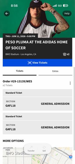 Peso pluma tickets bmo