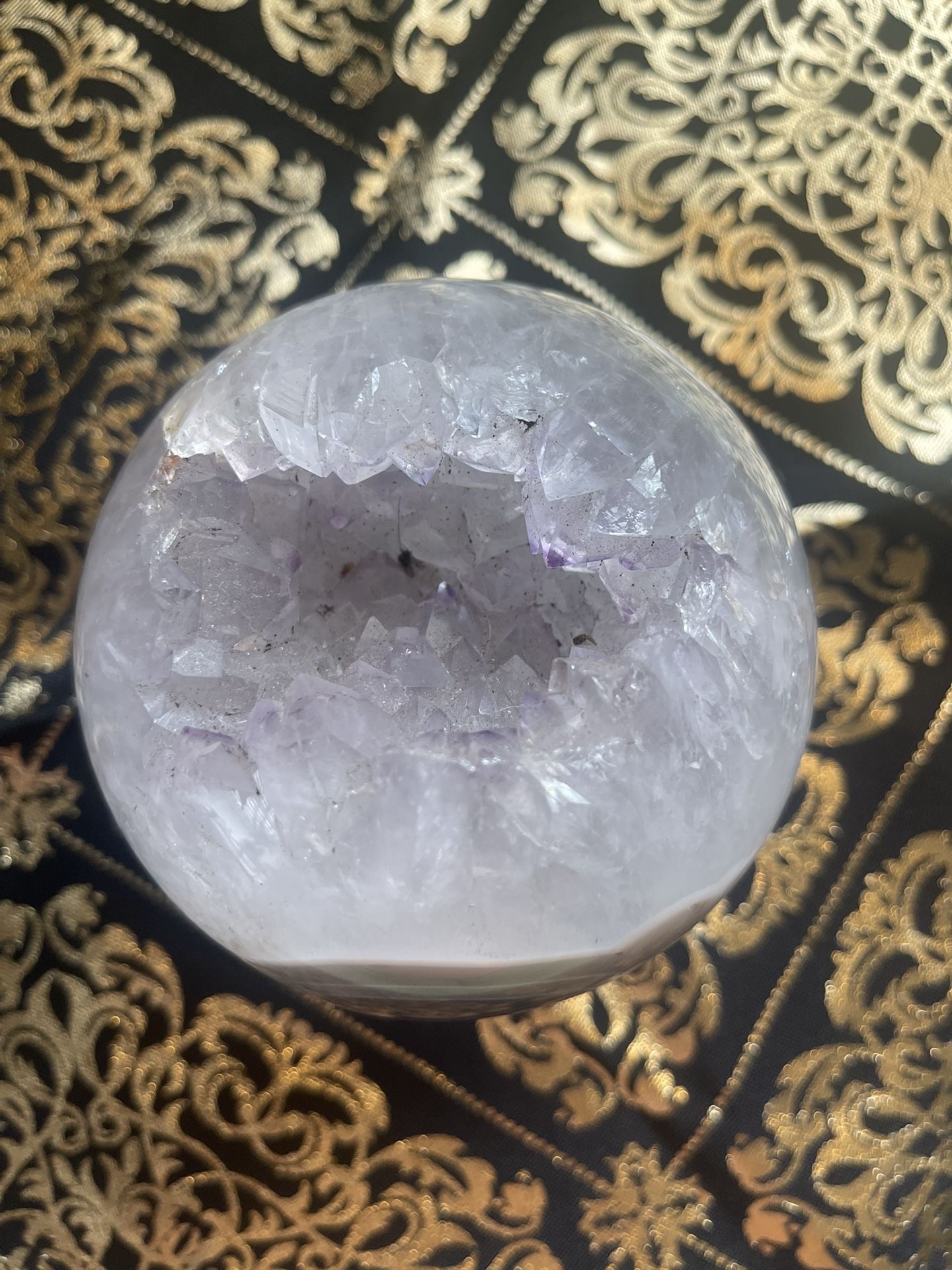 4.5 in Quartz Banded Agate Sphere