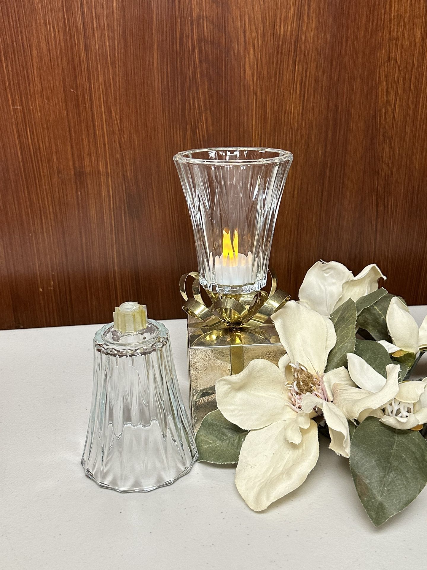 Home Interiors Vintage Clear Glass Votive Cups Candle Holders