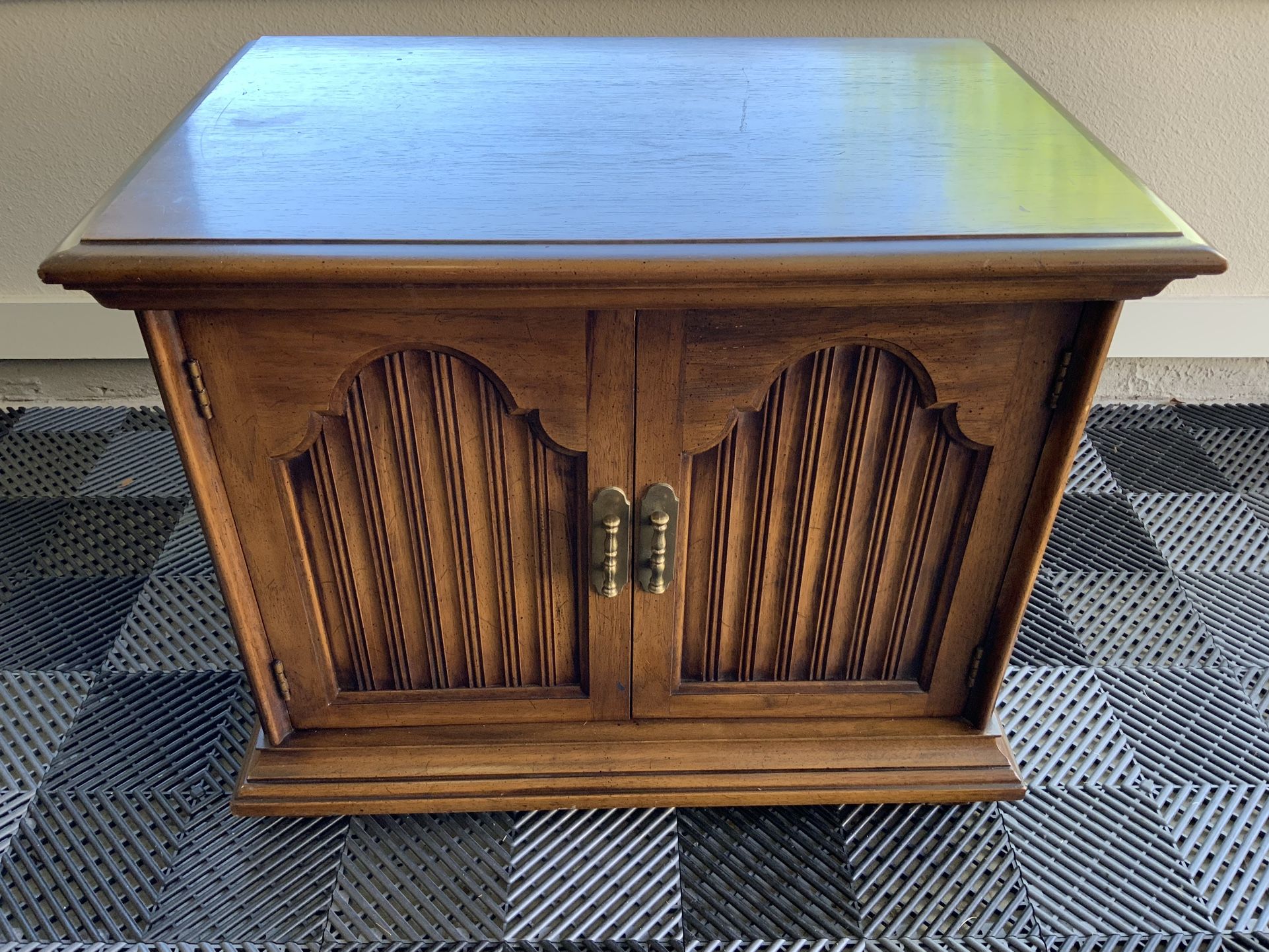 Drexel Solid Wood Cabinet End Table 