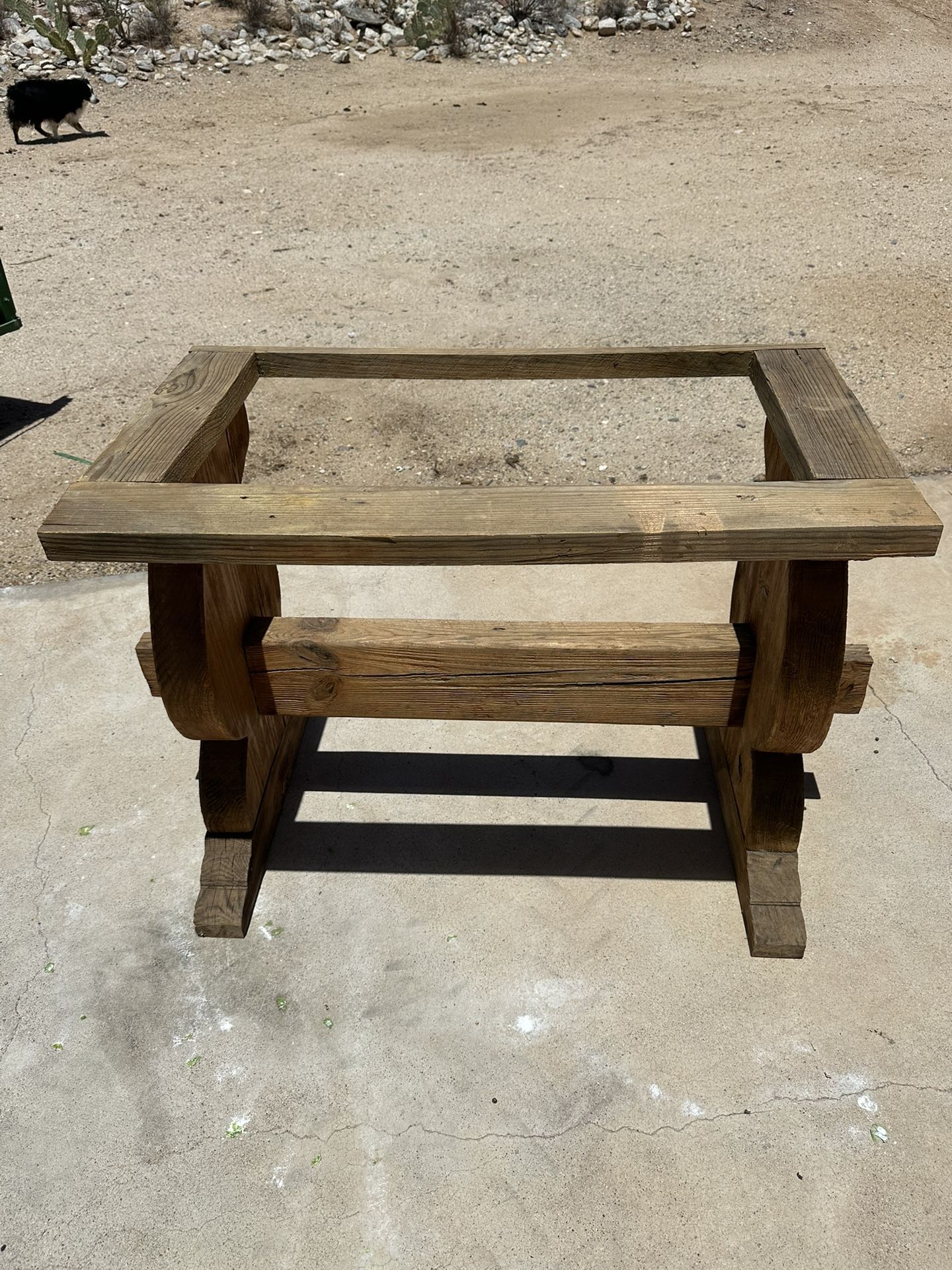 Antique Solid Wood Table Base