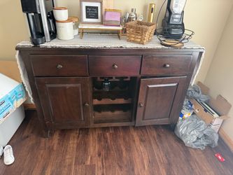 wine-storage buffet or buffet with a wine rack.
