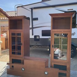 Solid Oak Entertainment Center