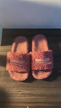 Pink Balenciaga slides