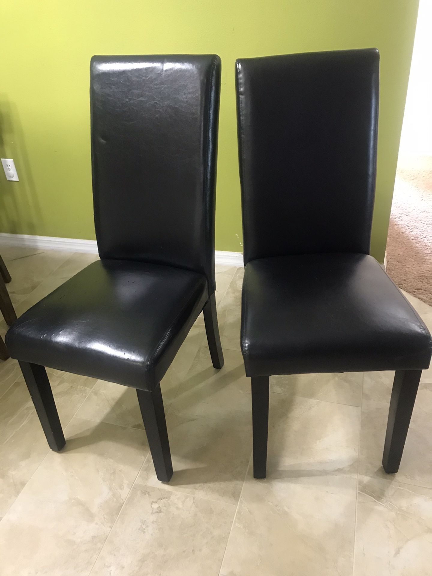Set of 2 dining chair faux leather