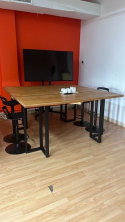Wooden tables
