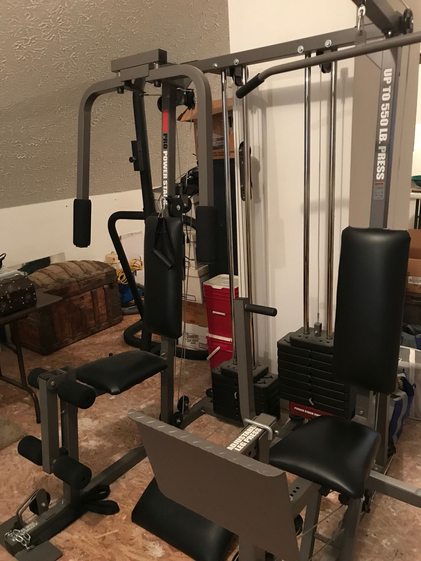 Multi station exercise gym