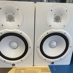 Used Yamaha HS8 Pair Powered Studio Monitors White