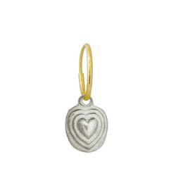 LEE BREVARD Orchid Heart - (1) Endless Hoop Charm Earring - Retail: $90