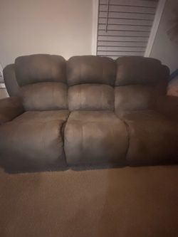 Gray Reclining Loveseat