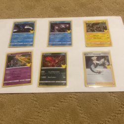 6 Ultra Rare Celebrations Pack Pokemon Cards