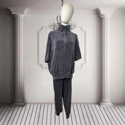 🖤 Fear of God Essentials Iron Velour Mock Neck Sweatshirt & Sweatpants Set