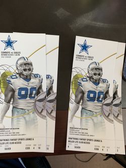 2 Philadelphia Eagles vs. Dallas Cowboys tickets for Sale in Dallas, TX -  OfferUp