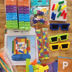 Lego Party Banner & Supplies 
