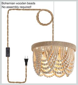 AMZASA plug in chandelier