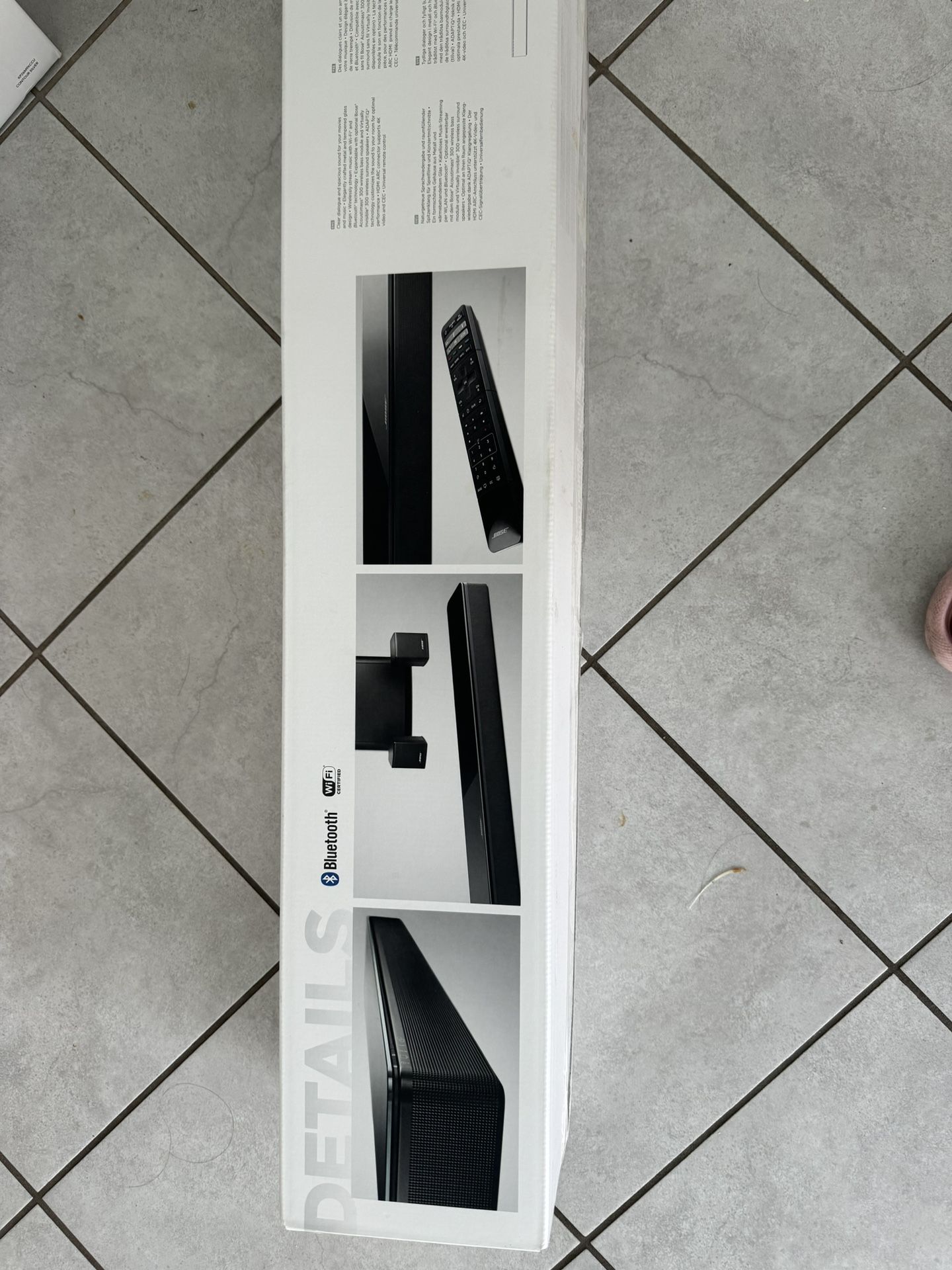 wireless, soundbar, Bose, SoundTouch 300, home theater, Bluetooth, Wi-Fi, surround sound, music streaming, audio, high-quality, sleek design, premium