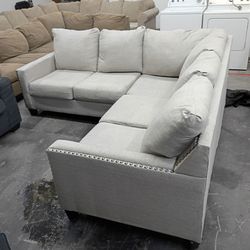 Grey sectional couch