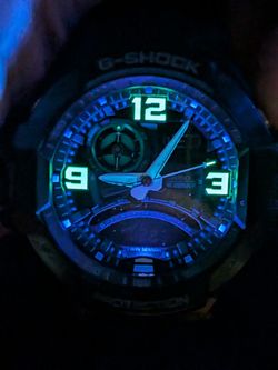 G-S-H-O-C-K GRAVITY MASTER AVIATION WATCH WITH SPHERICAL GLASS TWIN SENSORS