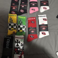 100 chrome heart socks