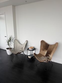 Cowhide Butterfly Chairs Set of 2