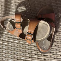 Girls Sandals - Double Strap Cat & Jack Brand Used But Great Condition Size 12