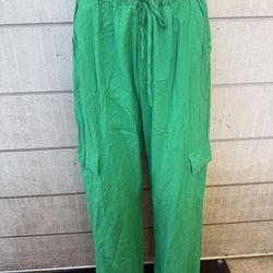 Women’s Fanin wide-leg green cargo pants Size XL