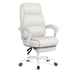 Misolant Big and Tall Office Chair with Footrest, High Back Desk Chair with Linkage Armrest, 90-155° Recline Executive Computer Chairs with Adjustable