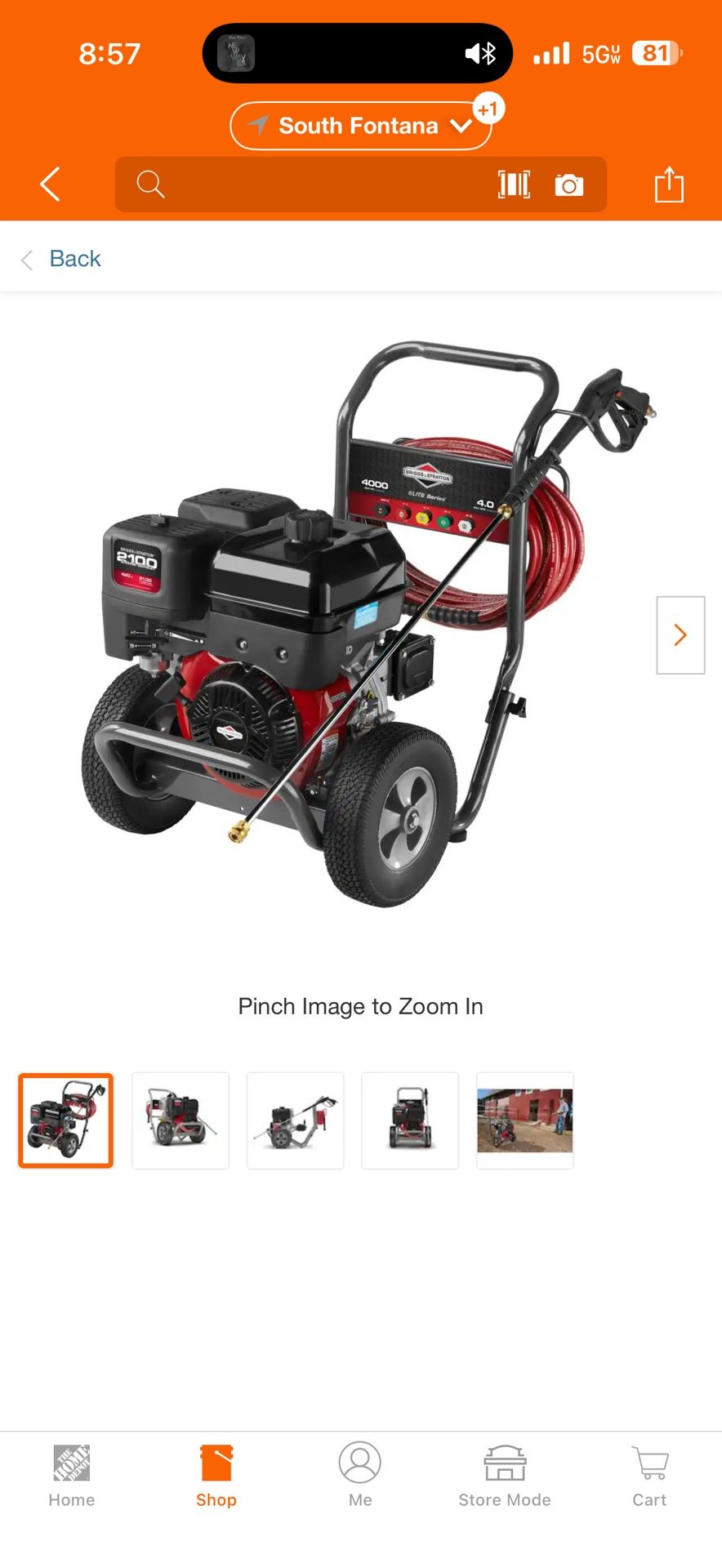 4,000 Psi Pressure Washer