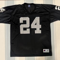 Vintage Champion Oakland Raiders Jersey Charles Woodson  #24 Black Size 48 