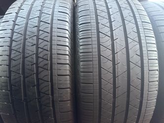 2 used tires 255/45r20 continental🤑free installation and balance ‼️👌financing available