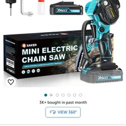 Saker Mini Chainsaw,Portable Electric Chainsaw Cordless,Handheld Chain Saw 