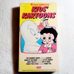 Kid's Kartoons VHS (1987) Casper, Little Audrey, Betty Bop, Porky Pig 