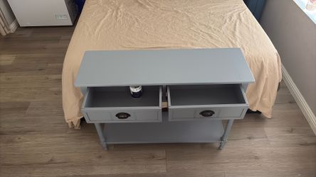 Console table, two drawer, painted wood