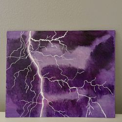 Acrylic Lightning Painting